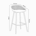 Ver imagem 3 de Banqueta Alta com Encosto e Apoio para Pés Clarice