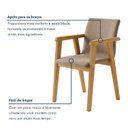 Ver imagem 5 de Kit 8 Cadeiras de Jantar Madeira Maciça Cinamomo/Linho Bege Flora