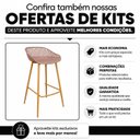 Ver imagem 7 de Banqueta Alta com Encosto e Apoio para Pés Clarice Rosa/Camurça