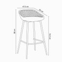 Ver imagem 2 de Banqueta Alta com Encosto e Apoio para Pés Clarice