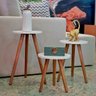 Kit 3 Mesas Laterais 30,40,50cm Decorativas - 3