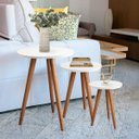 Ver imagem 2 de Kit 3 Mesas Laterais 30,40,50cm Decorativas