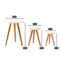 Ver imagem 4 de Kit 3 Mesas Laterais 30,40,50cm Decorativas