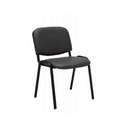 Ver imagem 1 de Cadeira de Espera - Base Preta com Estrutura de Metal - Assento Estofado na Cor Preta - Tamanho 55x4