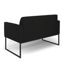 Ver imagem 2 de Conjunto de Sofá Marisa 4 Lugares Fixo Base Industrial Linho Preto Bege D'Rossi