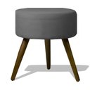 Ver imagem 3 de Kit 2 Poltronas Opalas com Puff Redondo Suede Grafite
