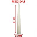 Ver imagem 2 de Conjunto 9 Vela Decoração Natalina Branca para Castiçal 21cm