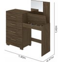Ver imagem 4 de Cômoda 4 Gavetas com Baú e Espelho Gênova Moval