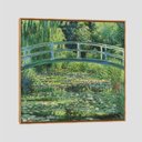 Ver imagem 1 de Quadro Claude Monet Passarela Dos Lírios D'água Tela Moldura Bege 40X40Cm