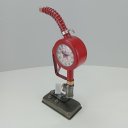 Ver imagem 7 de Relógio Decorativo de Metal Vermelho 37x17x8cm Parede Mesa Decoração Sala