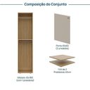 Ver imagem 4 de Módulo 45x180 2 Portas 1 Kit Prateleira Frame CabeCasa MadeiraOriginals