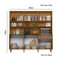 Ver imagem 4 de Armário para Cozinha 12 Portas 1 Gaveta Clara Yescasa