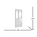 Ver imagem 3 de Porta Lambril Camarão Vidro Mini Boreal 210x70 Fortsul Esquadrisul Abertura Direita