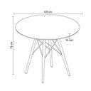 Ver imagem 2 de Mesa Redonda Tampo Vidro e Base Madeira Eiffel Móveis