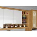 Ver imagem 2 de Cozinha Modulada Completa 5pçs 2 Balcões 2 Aéreos Paneleiro C5p26 Freijó/branco - Nesher