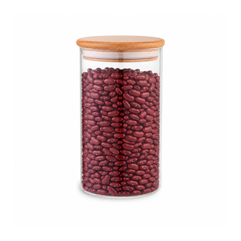 Pote de Vidro Bambu 1000ml Mori MR1243