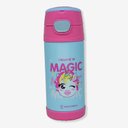 Ver imagem 1 de Garrafa Térmica Infantil Click Canudo 350ml C/adesivo Unicórnio
