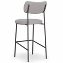 Ver imagem 6 de Kit 2 Banquetas Baixa Sala de Jantar Lisa Pés Preto Linho Cinza m² - Monari Design