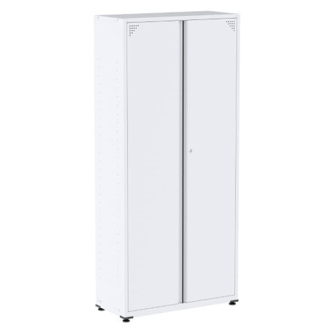 Armário Alto 2 Portas Pandin 90 Cm (largura) Inmetro Estrutura e Portas Aço Branco C/ Chave