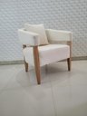 Ver imagem 2 de Kit 2 Poltrona Decorativa Valentina Luxo Dora Bela - Linho 1002