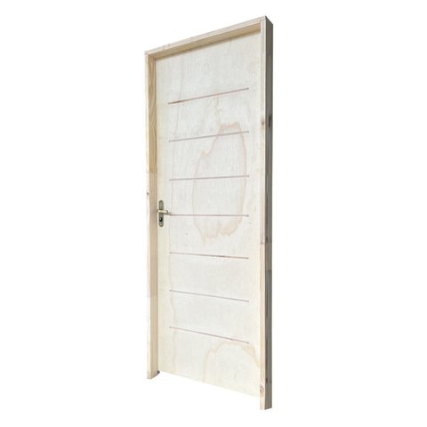 Folha de Porta de Madeira 210x82cm Cristal Amescla Uniportas Marrom