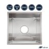 Cuba Pia Cozinha Gourmet Quadrada 35x35 Inox 304 Escovado Tubrax - 3