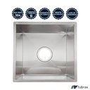 Ver imagem 3 de Cuba Pia Cozinha Gourmet Quadrada 35x35 Inox 304 Escovado Tubrax