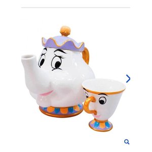 Jogo Bule Caneca Xícara Madame Samovar Bela e a Fera Disney