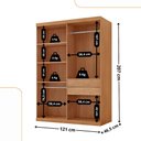 Ver imagem 3 de Guarda Roupa Solteiro Dunas com 4 Portas e 2 Gavetas Mdf com Pés Moderna Mobília