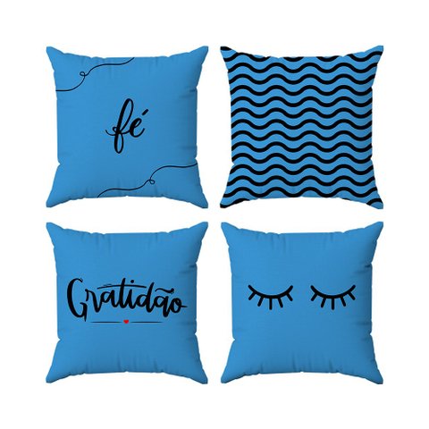 Kit Capas Almofadas Decorativas Gratidão 45x45 - ID Decor