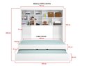 Ver imagem 7 de Quarto juvenil Chiara 4 Peças - Roupeiro 2 portas, Módulo Aéreo e Cama com Auxiliar - Phoenix Baby