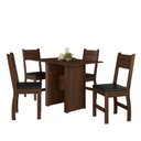 Ver imagem 3 de Conjunto Mesa 108x67,5cm 4 Cadeiras Milano Marrom/Amêndoa/Preto