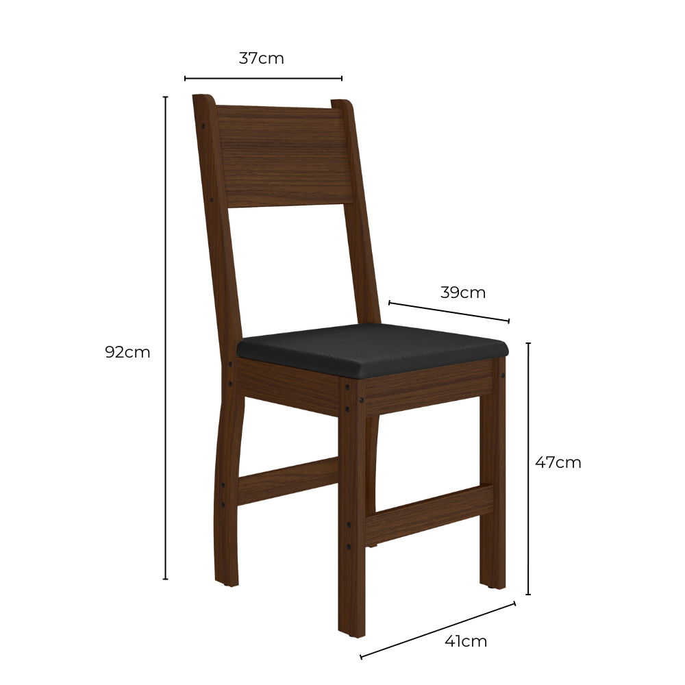 Conjunto Mesa 108x67,5cm 4 Cadeiras Milano  - 9