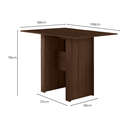 Ver imagem 5 de Conjunto Mesa 108x67,5cm 4 Cadeiras Milano Marrom/Amêndoa/Preto