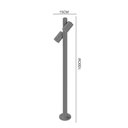 Ver imagem 2 de Luminária Poste de Jardim Taschibra Moderno Wabi 100 Mr16 Bivolt Branco