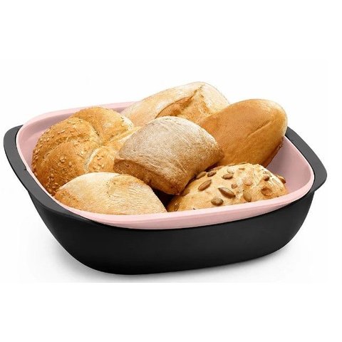 Cesto Allegra 1,3 Litros Black e Rosa Tupperware