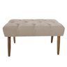 Banco Estofado Jade 80cm Suede Bege - Majú Decor - 1