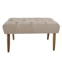 Ver imagem 1 de Banco Estofado Jade 80cm Suede Bege - Majú Decor