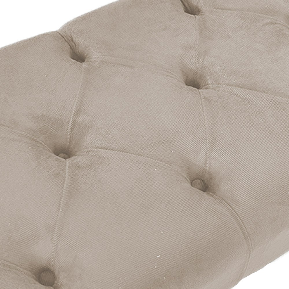 Banco Estofado Jade 80cm Suede Bege - Majú Decor - 4