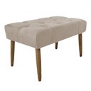 Ver imagem 2 de Banco Estofado Jade 80cm Suede Bege - Majú Decor