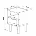 Ver imagem 5 de Mesa de Cabeceira 45cm 1 Gaveta Orgânica Pé Madeira Aura| Offwhite