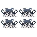 Ver imagem 1 de Kit 4 Conjunto Com Jogo De Mesa 60x60 Com 4 Cadeiras Dobráveis Preto