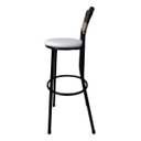 Ver imagem 4 de Banqueta Bistrô Aço Junco Sintético Degrade Assento Branco 