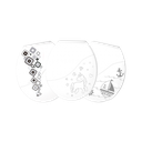 Ver imagem 1 de Kit 3 Unidades Assento Tampa Bellart para Vaso Sanitário Oval Almofadado Decorado Diversos Durín