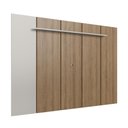 Ver imagem 4 de Painel para TV até 75" 200cm com Prateleira Passa-Fios Paris Cor Arenas/Marrom - Art In Móveis