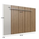 Ver imagem 3 de Painel para TV até 75" 200cm com Prateleira Passa-Fios Paris Cor Arenas/Marrom - Art In Móveis