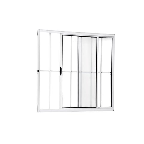 Vitro 2 Folhas 1,00 X 1,20 Com Grade Alumínio Branco