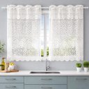Ver imagem 1 de Cortina Cozinha Renda Bérgamo 2,00x0,28x1,25:Bege