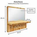 Ver imagem 4 de Chaveiro de Parede com Prateleira e Espelho