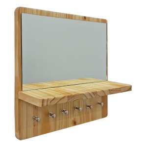 Chaveiro de Parede com Prateleira e Espelho